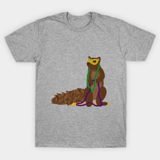 Paper Craft Mardi Gras Squirrel T-Shirt